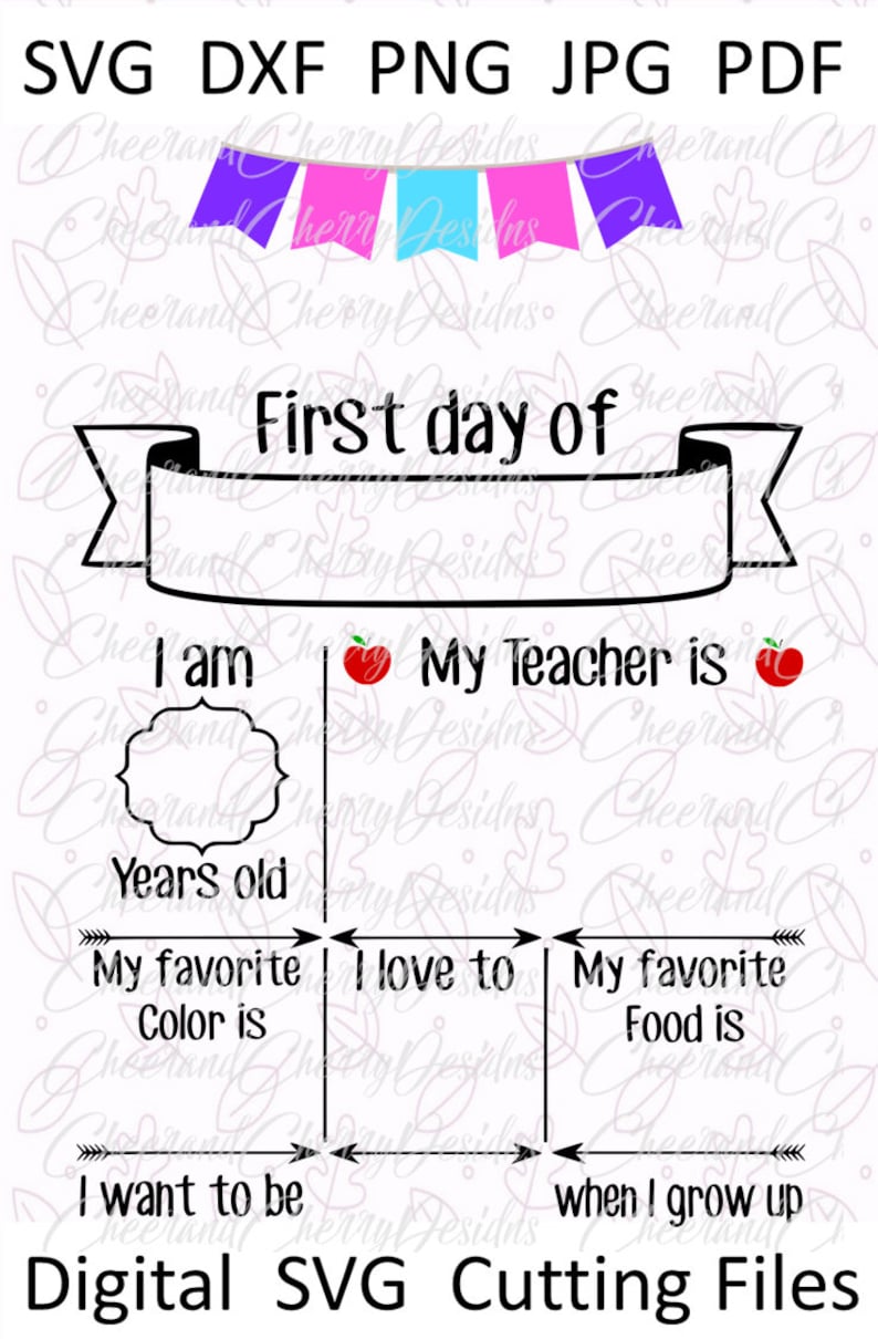 Back to school svg file First Day of School SVG Chalkboard sign SVG Printable Kindergarten svg Preschool Svg PreK svg Silhouette SVG Cricut image 2