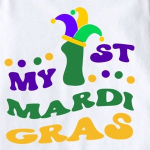 My First Mardi Gras SVG PNG, Retro Mardi Gras PNG sublimation, Mardi Gras shirt Svg for Baby boy, Fat Tuesday Svg, Parade Cricut Cut Files