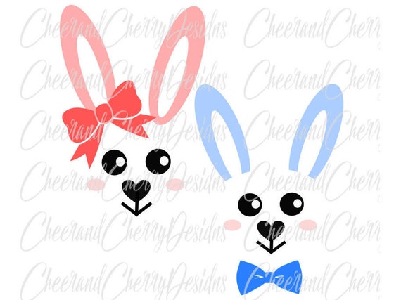 Download Bunny SVG Easter Monogram SVG Bunny face svg Rabbit svg | Etsy