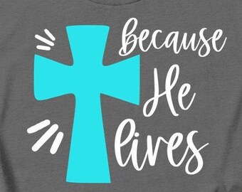 He Is Risen Easter SVG: Christian Cross Cut File (Digital Download)
