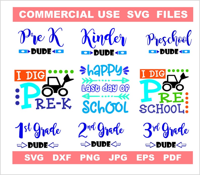 School SVG Bundle 50 designs Teacher Svg monogram Cut Files for Cricut Silhouette Plotter image 4