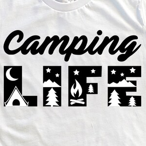 Camp Life Svg, Camping life svg, Camp Shirt Svg, Camper Svg cut file, Outdoor t-shirt Svg design, camp fire tent clip art, Cricut Silhouette