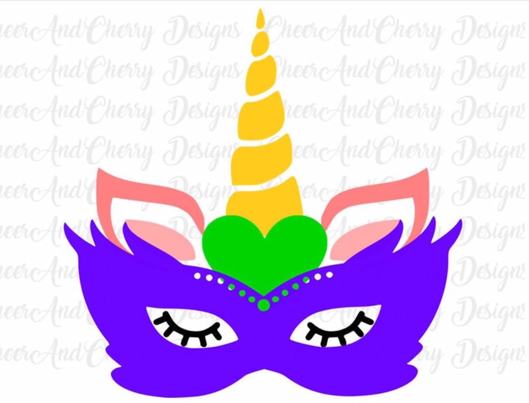 Mardi Gras Unicorn Svg for Girl Mardi Gras Svg File for - Etsy