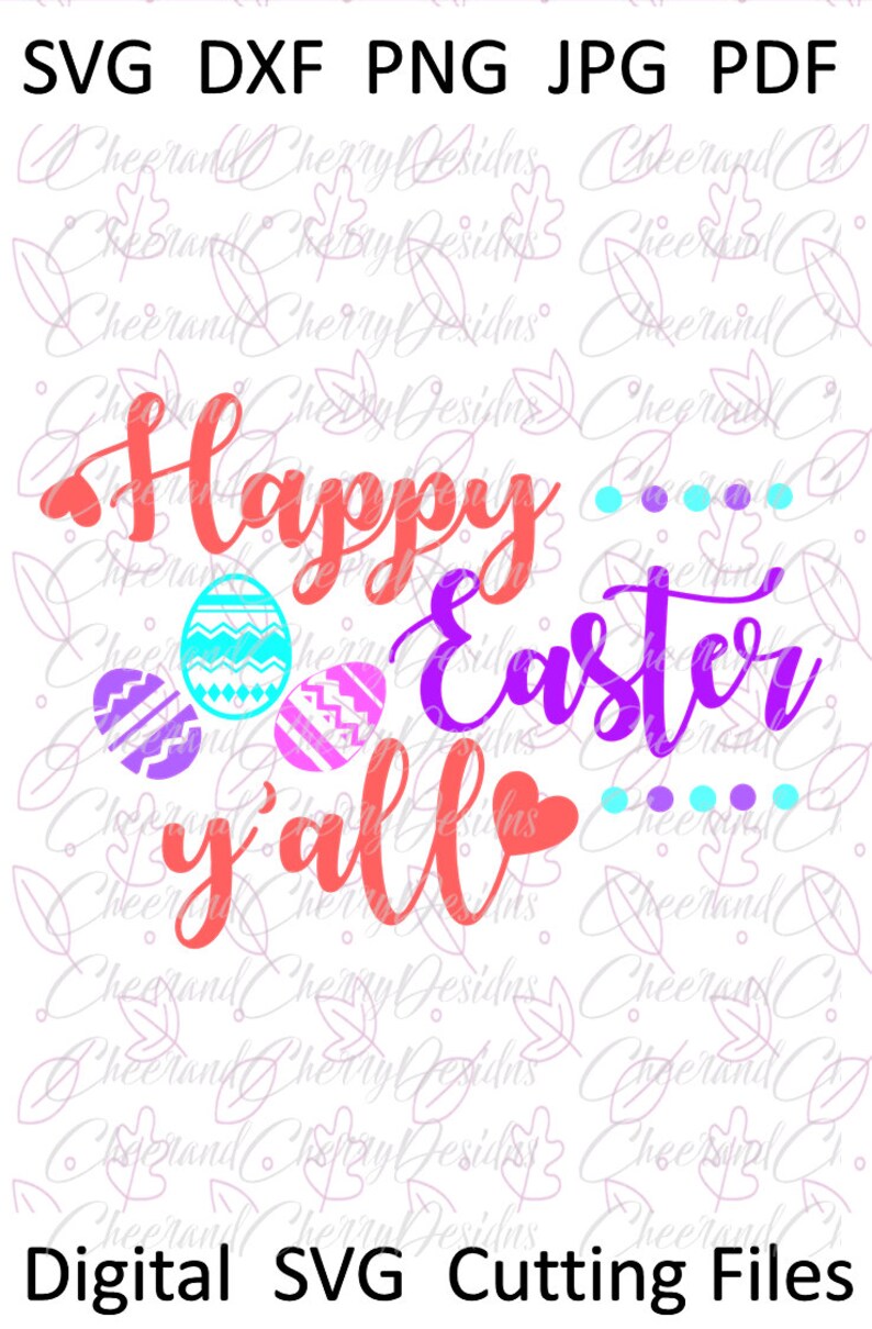 Download Clip Art Happy Easter Y All Svg Spring Easter Cut Files For Silhouette Cameo Cricut Scrapbook Easter Eggs Clipart Diy Easter Card Happy Easter Svg Art Collectibles