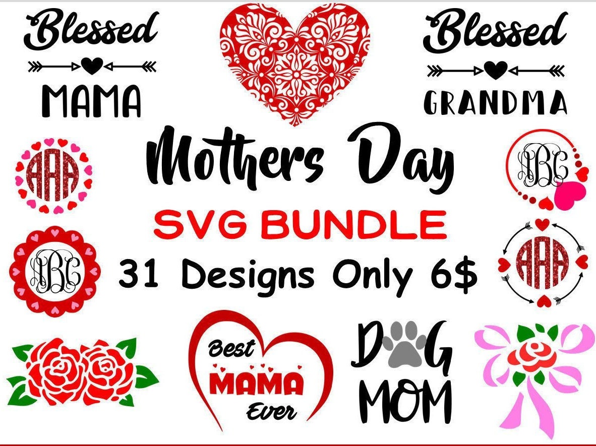 Download Mothers Day Svg Bundle Svg For Mother Day Mom Svg File Etsy
