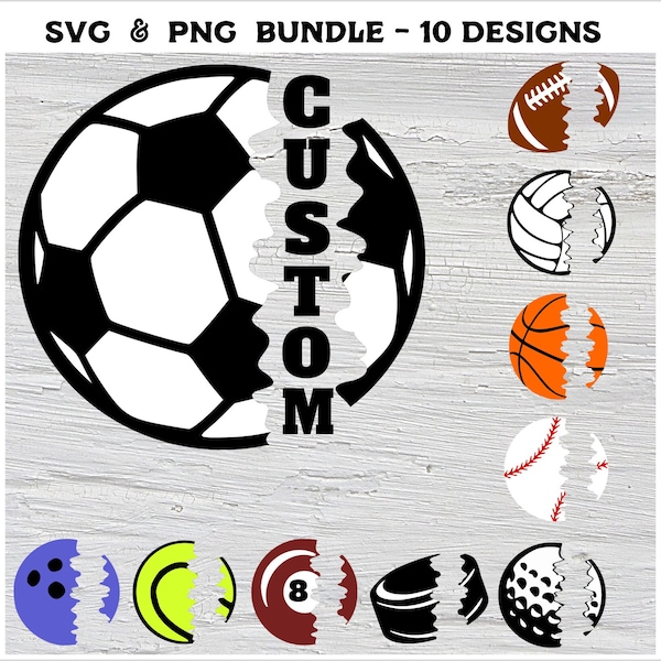 Cracked ball SVG Name svg Frame Free font Football svg Softball Baseball cut file Soccer Png Basketball nomogram svg Layered volleyball svg