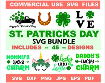 St. Patricks day bundle Svg for Cricut Silhouette, St Patrick's Day SVG for boy, St Pattys Day Monogram svg Irish Svg Lucky Svg Shamrock svg
