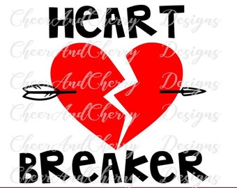 Heart breaker Svg Boy Valentine SVG file Silhouette Valentines day SVG for Cricut Valentines Svg Broken Heart Svg Dxf Png Arrow Svg Vinyl