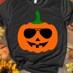 Pumpkin With Glasses Svg Funny Pumpkin Face Svg for Cricut - Etsy