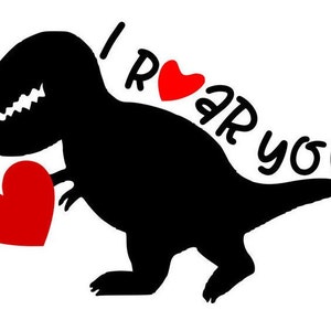I Rawr You SVG, Valentines SVG for Boys Dinosaur Svg Heart Valentines Cutting File for Cricut Silhouette Valentine&#39;s Day Svg for Toddler