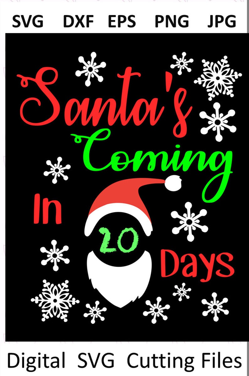 Christmas Countdown Svg Christmas SVG File Days Until Etsy