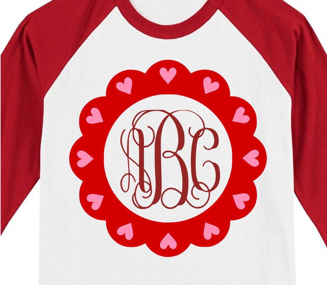 Download Valentine SVG Monogram Heart monogram Svg files for Cricut ...