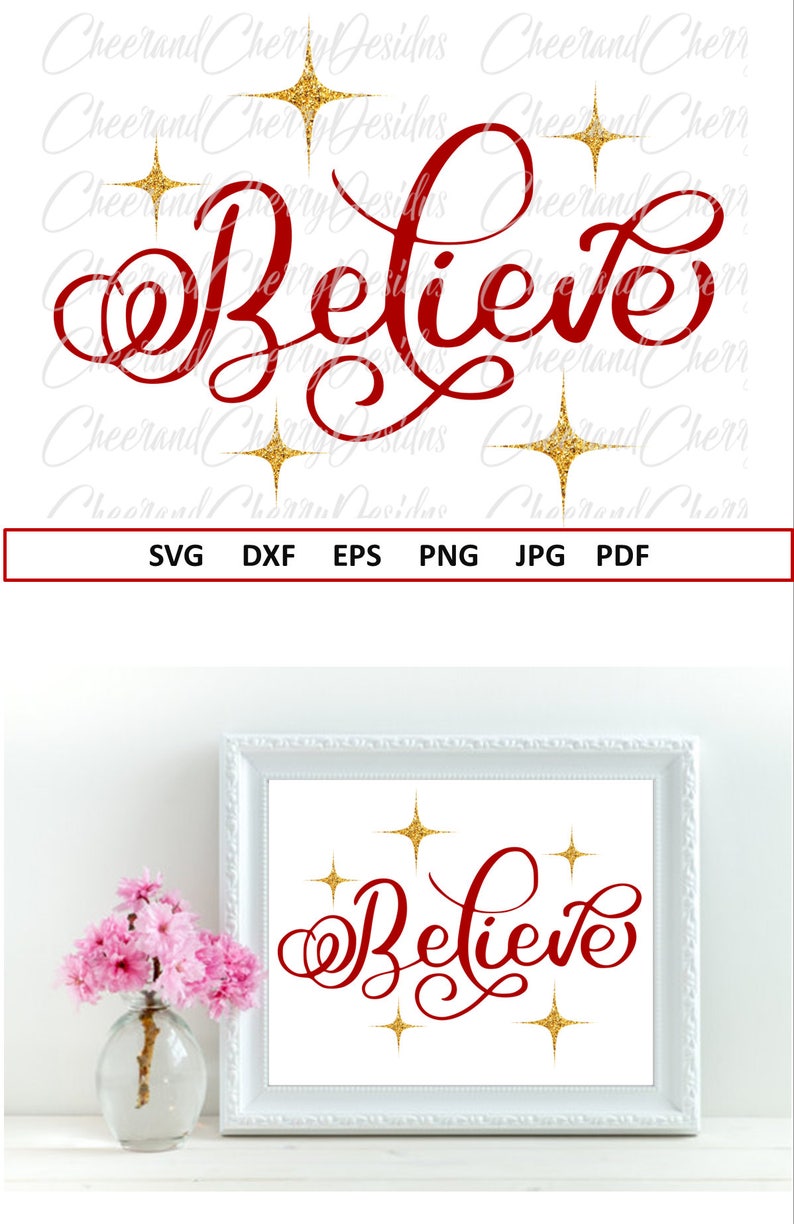 Download Believe Svg Christmas SVG for Cricut Holiday Svg Christian ...