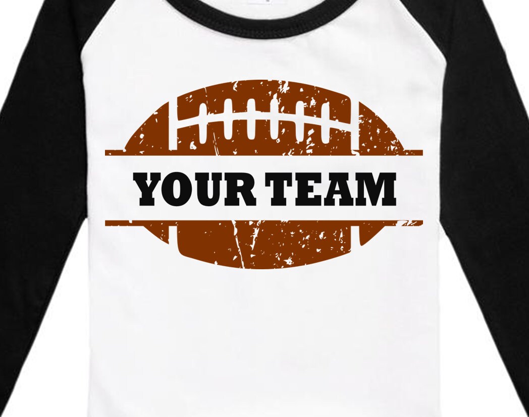 Split Football Monogram Distressed Football Monogram Svg Split Football Monogram Svg Distressed ...