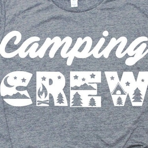 Équipe de camping Svg, Camping life svg, Camp Shirt Svg, Camper Svg cut file, Outdoor t-shirt Svg, camp fire tent clip art, Cricut Silhouette