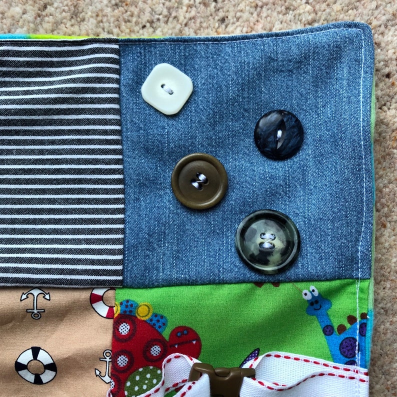 dementia square sensory quilt. Masculine colours alzheimer/'s fidget quilt autism busy blanket
