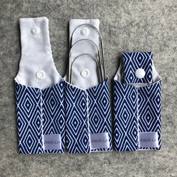 CraSyTrio needle case, FlexiFlips needle case. Hand made case for flexible trio knitting needles.