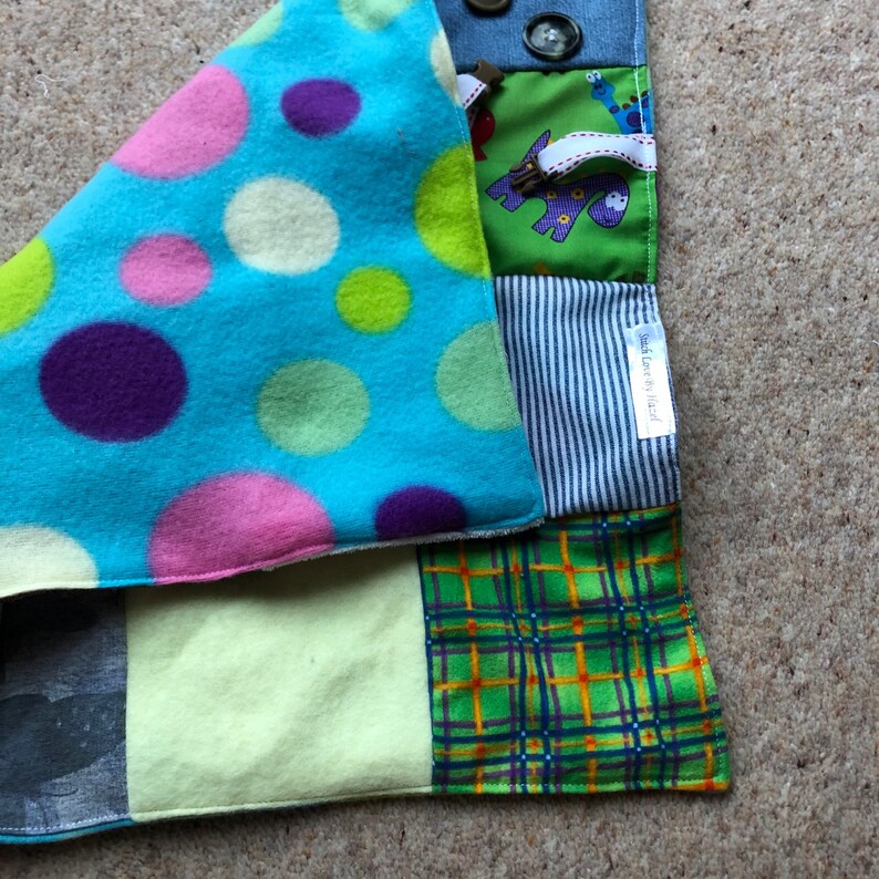 dementia square sensory quilt. Masculine colours alzheimer/'s fidget quilt autism busy blanket
