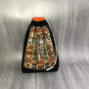 Halloween themed drawstring bag. Treat bag, project bag, sock sack.