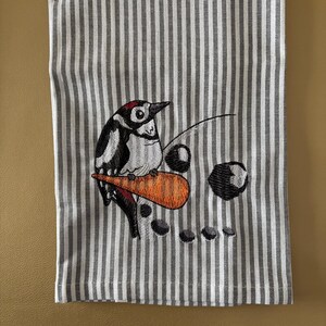 Embroidered tea towel. Chicken designs tea towels 100% cotton. Gift idea.