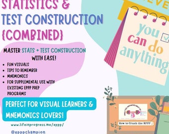 EPPP Statistics and Test Construction Study Guide PDF (2026) | Visual Review & Mnemonics | Part 1