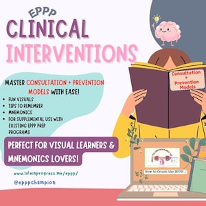 EPPP Visuellt hjälpmedel och minnespaket (för att komplettera dina studier!) Domän A: Konsultationstyper för klinisk intervention (Caplan) + Prevention