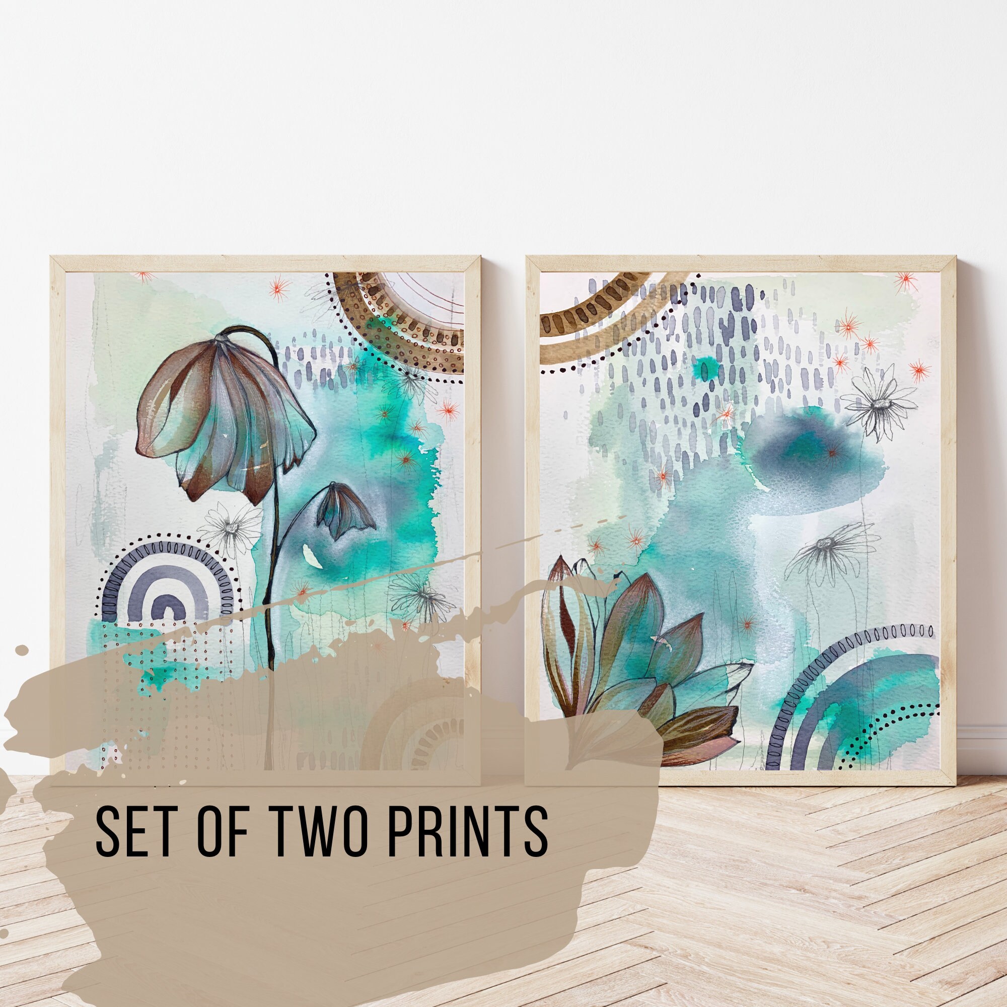 Nature Art Print Set / Rainbow Art Print Set / Digital Etsy