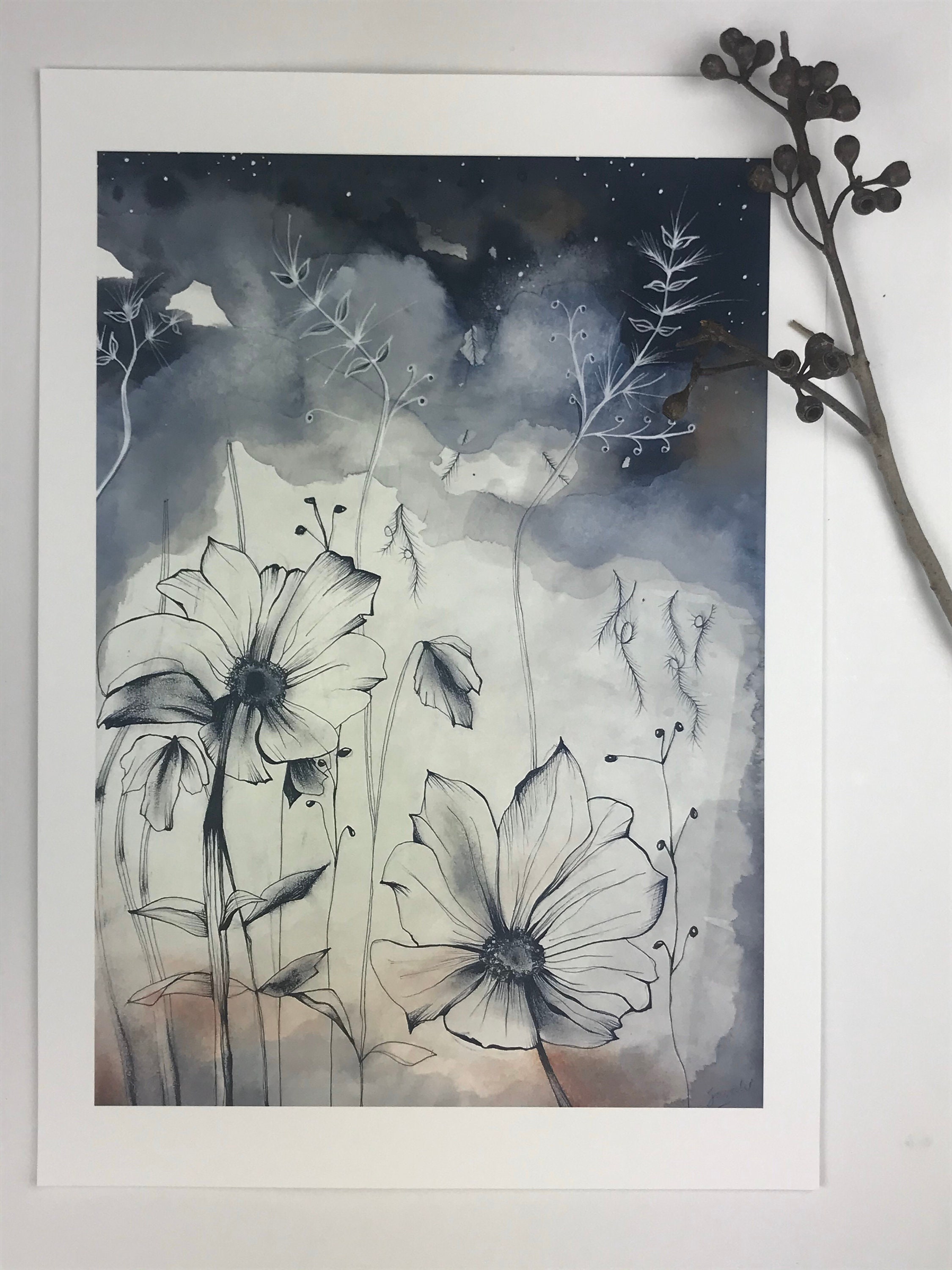 Nature Inspired Art Print / Botanical Illustration Print / Etsy Australia