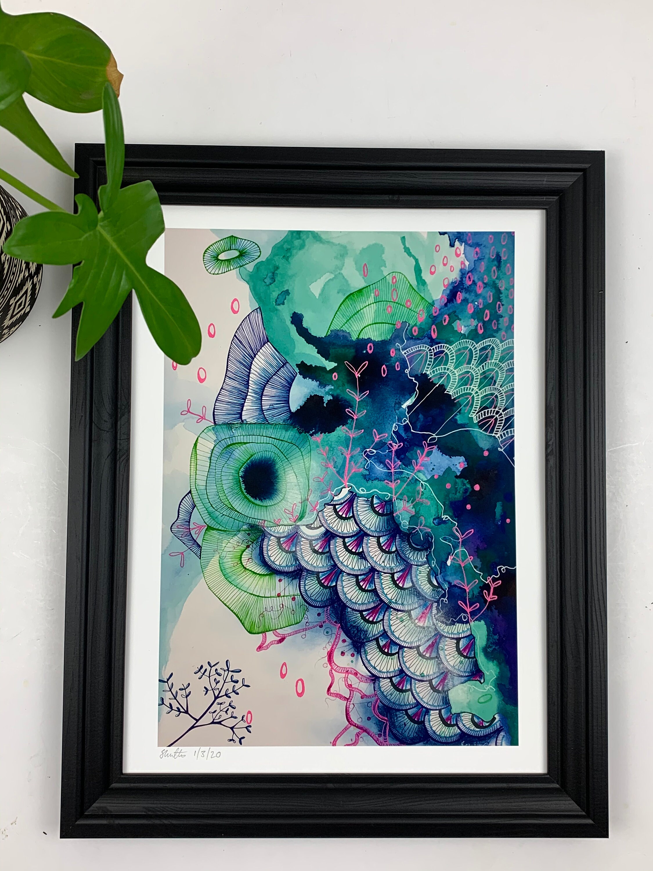 Bohemian Framed Wall Art / Nature and Ocean Inspired Art Print Etsy