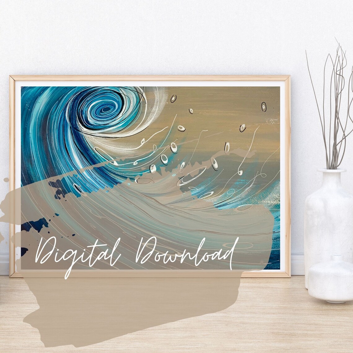 Abstract Ocean Printable Art / Ocean Artwork Print/ Coastal - Etsy