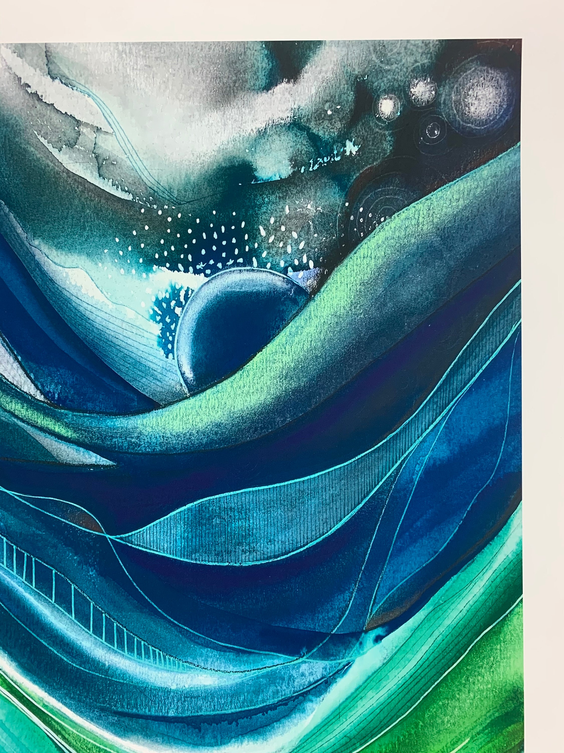 Abstract Ocean print / Ocean landscape art work / Limited Etsy