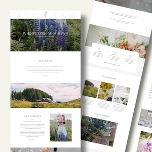 Whispering Meadows Showit Website Template for Wedding and Event Florists, Flower Farms and Flower Shops