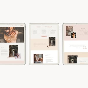 Showit Website Template for Doulas, Boho Showit Template for Birth Workers, Bohemian Showit Website Template image 2