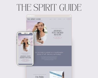 Spirit Guide Showit Website Template for Tarot Readers, Astrologers, Sound Healers, Energy Workers, Reiki Healers