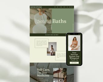 Sound Healing Showit Website Template: Modern Wellness Design