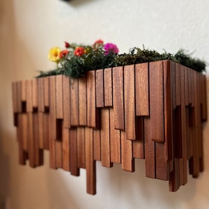 Secret compartment planter (MADE TO ORDER).  floating shelf planter key rack sconce box entryway wall organizer boho