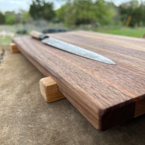 Walnut cutting board serving tray platter