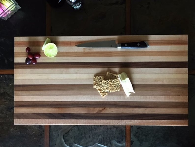 Walnut Maple Reclaimed Wood Cutting Board Etsy