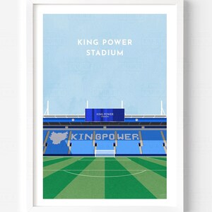 Leicester City CONTEMPORARY ART Gift, King Power Stadium Print Illustration