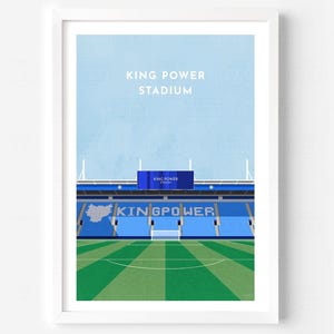 Stampa artistica del calcio del Leicester, poster illustrato dello stadio King Power, regalo