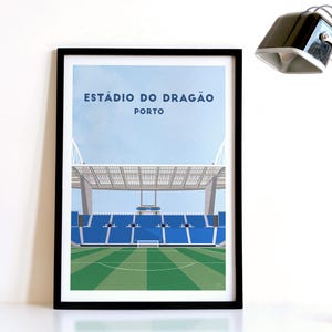 Porto Football Stadium Poster: Estádio do Dragão Art Print, Framed or Unframed image 1