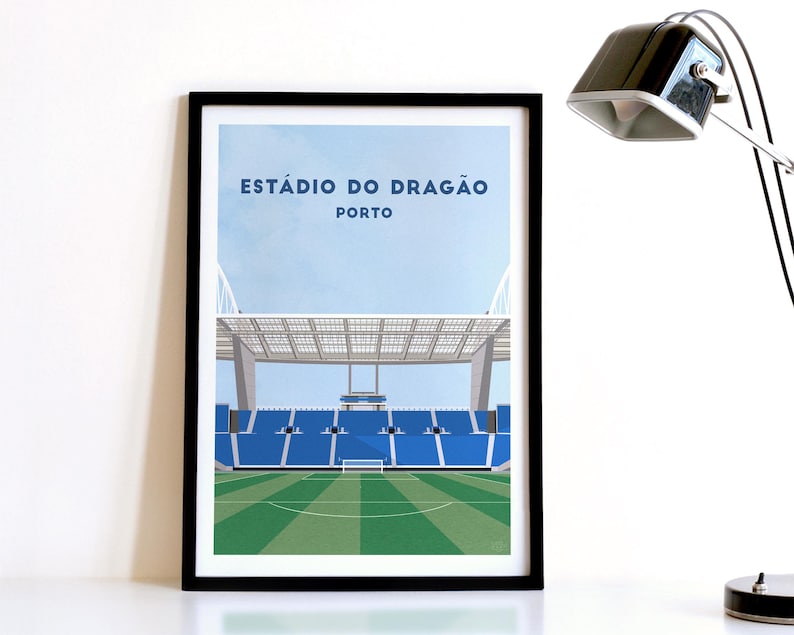 Porto Football Stadium Poster: Estádio do Dragão Art Print, Framed or Unframed image 1
