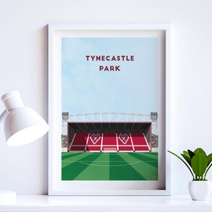 Heart of Midlothian Football Illustration - Tynecastle Park Stadium Edinburgh - Football Poster Gift for Fans