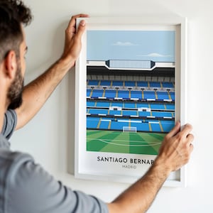 R. Madrid - Santiago Bernabeu Print Gift - Spanish Football Poster - Gift for Him - Gift for Her