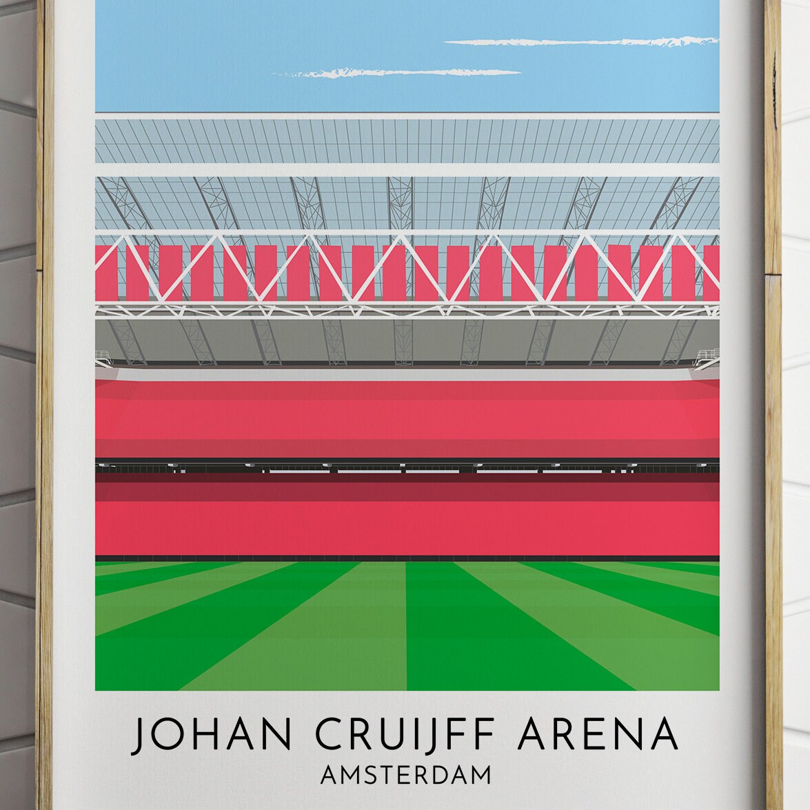 Ajax Johan Cruijff Cruyff Amsterdam Arena Illustrated Print | Etsy
