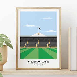 Notts County Illustration - Meadow Lane Druck Geschenk - Nottingham Freund Geschenk - Usher Geschenke - Geschenke für Ihn Sie