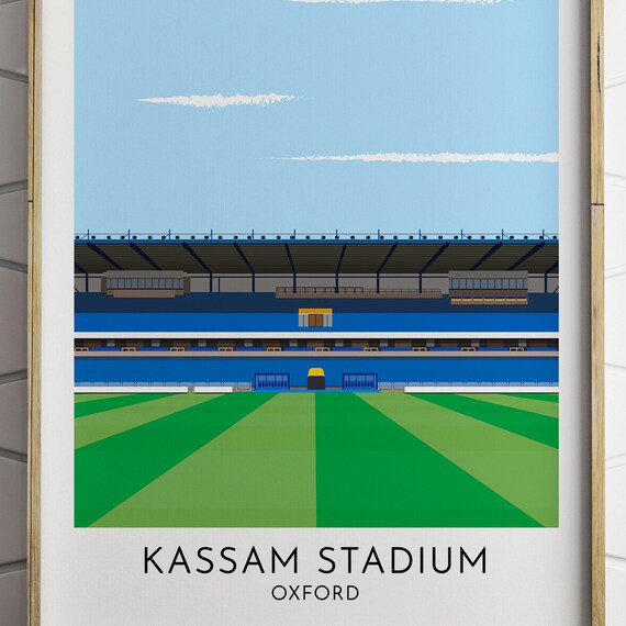 Oxford United Kassam Stadium Illustrated Print Football Art Etsy
