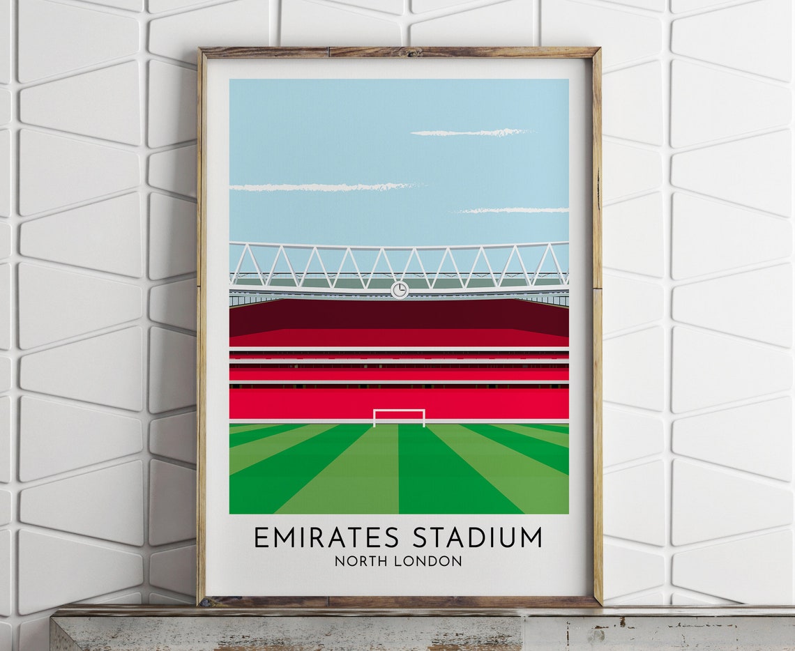 Arsenal Emirates Contemporary Print Poster Soccer Stadium | Etsy