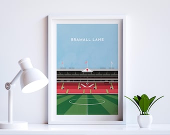 Impression d&#39;art Sheffield United Football Bramall Lane - Poster encadré ou non - Cadeau personnalisé pour petit ami