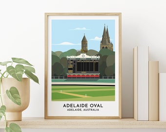 Adelaide Oval - South Australia - Adelaide Print - Cricket Gifts - Usher Gifts - Groomsmen Gifts - Gift for Him
